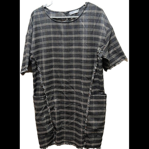 Paper Crane Plaid Tunic/ Dress with‎ Side Pockets Size Large - Picture 1 of 5